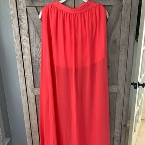 Coral maxi skirt